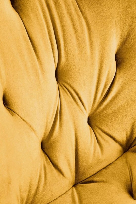 Otočná sametová stolička BECKY horčičková – moderný komfort v elegantnom štýle Halmar