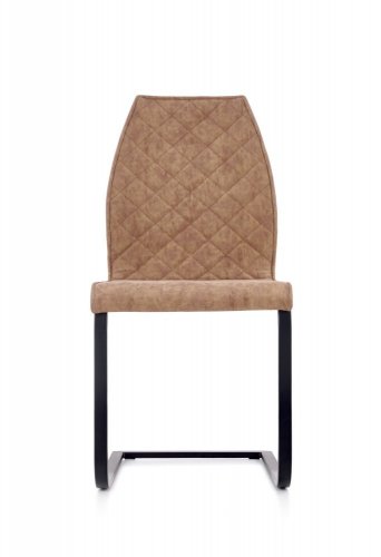 Jídelní židle BONI – ekokůže, hnědá, dub medový