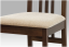 Jedálenská drevená stolička GRIGLIA – masív buk, orech, krémový poťah