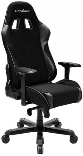 Herní židle DXRACER King OH/KS11/N – látková, černá, nosnost 150 kg