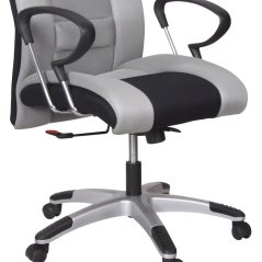 Kancelářské křeslo na kolečkách HAKON — šedá / černá IDEA nábytek