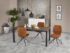 Jídelní rozkládací stůl HORIZON –? 120x85x76 (+60), kov/keramika Halmar