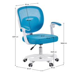 Moderná otočná stolička TRIXI TYP 2 modro-biela