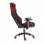 Herná stolička IRON XXL — látka, čierna / červená, nosnosť 140 kg