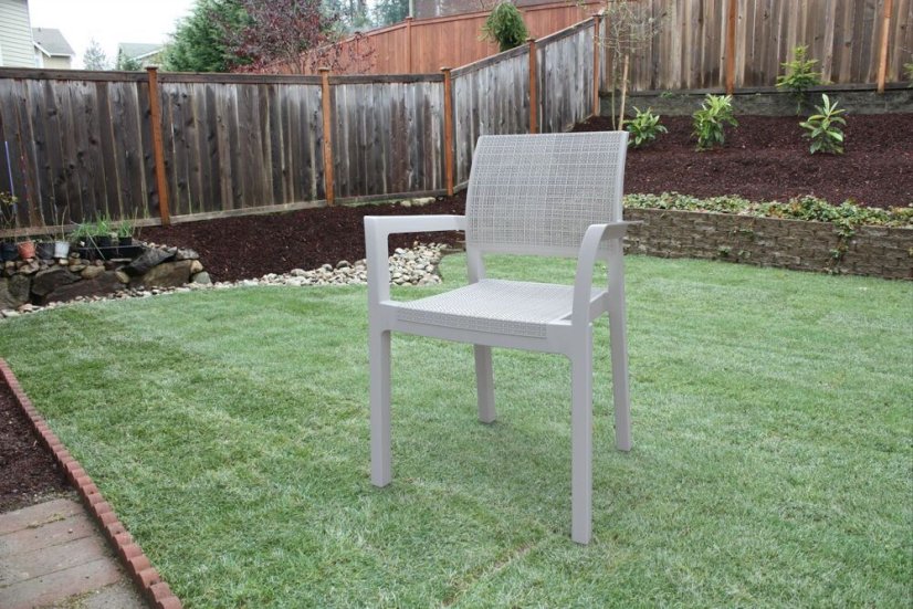 ALBA plastové křeslo - šedá