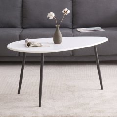 Konferenčný stôl TURPIN — kov, MDF, biela