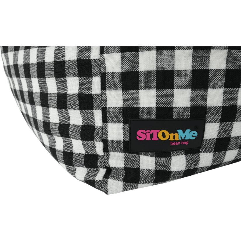 Sedacia vrece KRETON — 60×60×40, čierna / biela