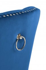 Jedálenská stolička MIYA — masív, látka, modrá