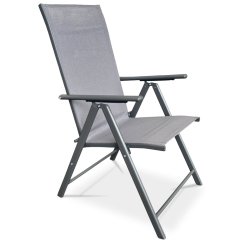 Zahradní židle GRIS –  kov, síťovina, šedá Autronic