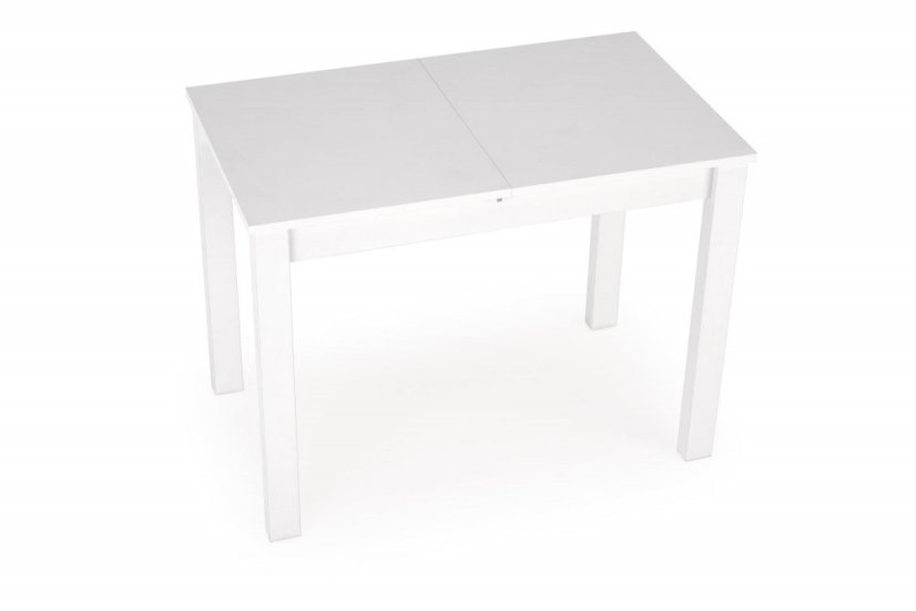 Jídelní rozkládací stůl GINO — 100x60 (+35cm), bílý