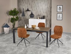 Jídelní rozkládací stůl HORIZON –? 120x85x76 (+60), kov/keramika Halmar