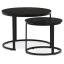 Sada 2 konferenčných stolíkov OREO 3 – s čiernym mramorovým dekorom a kovovou základňou Autronic