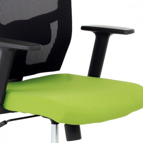 Kancelářská židle na kolečkách KOLTA –  s područkami, černá/zelená