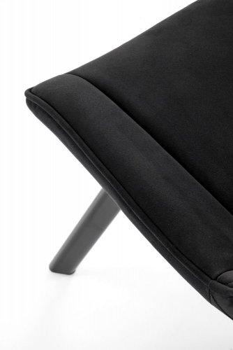 Jídelní židle MIRAK — kov, látka, černá