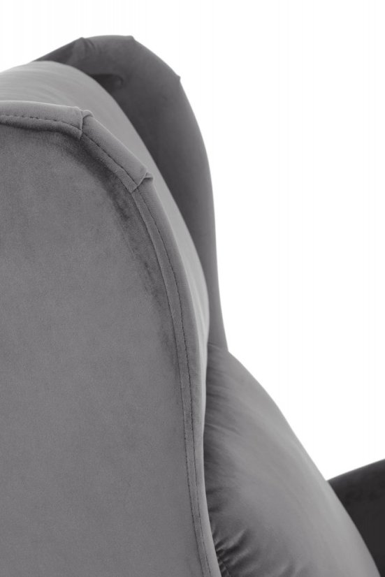 Polohovací TV křeslo ušák AGUSTIN — látka, tmavě šedá Halmar