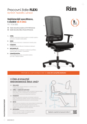 Kancelárska stolička na kolieskach RIM FLEXI FX 1104 – s podrúčkami, čierna