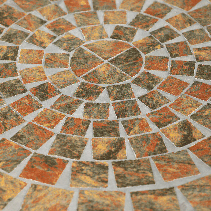 Záhradný set MOSAIC IIII 1+2 – keramická mozaika, kovová konštrukcia