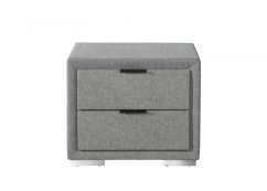 Noční stolek LEVANTER –? látka, šedá Halmar