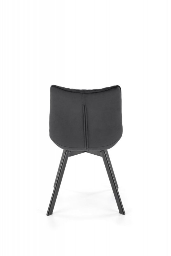 Jedálenská stolička MIRAK — kov, látka, čierna