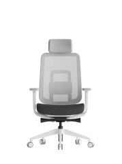 Ergonomická kancelárska stolička K42 WHITE SP – sieť/čalúnená, čierna