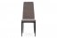 Jídelní židle Genoa — světle šedý samet, černý kov