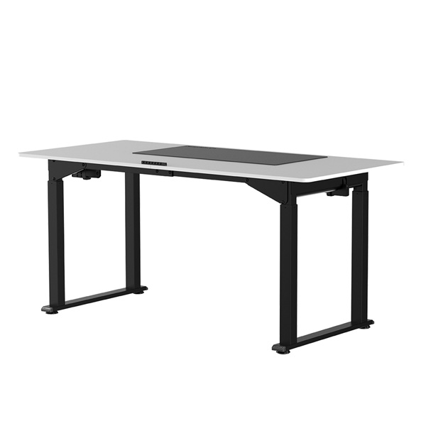 Elektricky výškově nastavitelný stůl UPLIFT — 160 cm, bílá / černá