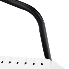 Zahradní židle BERGOLA — kov, plast, černá / bílá Kondela