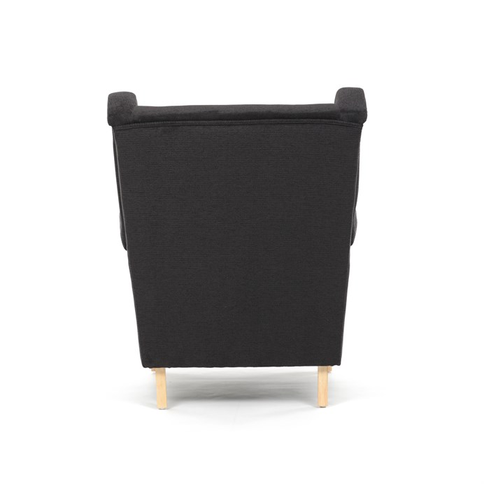 Relaxační křeslo ušák BEILY - masiv, látka, černá Autronic