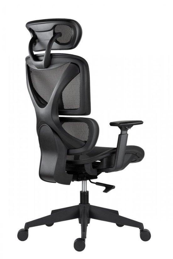 Kancelářská ergonomická židle ESTER — síť, černá, nosnost 130 kg