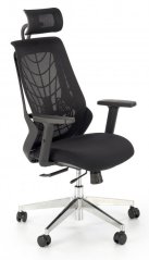 Kancelárska ergonomická stolička GERONIMO — sieť, čierna