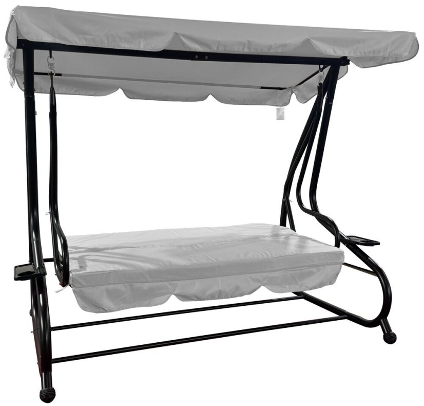 DE LUXE II zahradní houpačka kovová - šedá