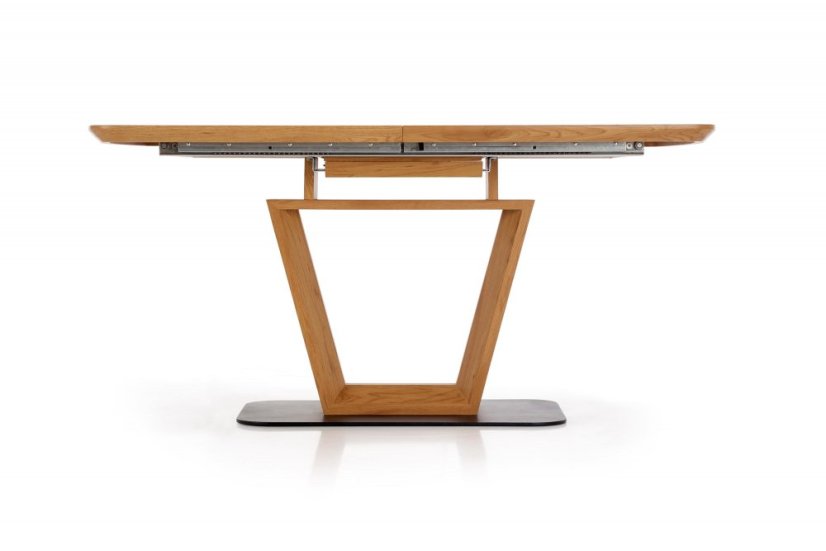 Jídelní rozkládací stůl BLACKY –? 160x90x76 (+60), dub Halmar