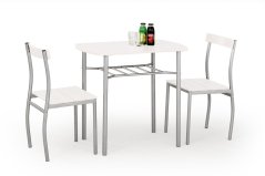 Jídelní set LANCE 1 + 2 – kov, bílá Halmar