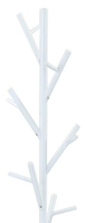 Stojanový vešiak Alex — kov, biela