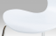 Židle AJANIA — chrom, bílý plast