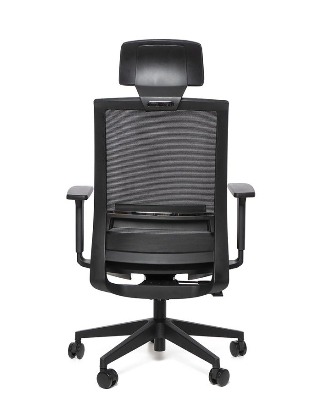 Kancelárska ergonomická stolička Sego RESERVE — sieť/látka, čierna