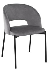 Jídelní křesílko AKRO – samet, šedá Halmar