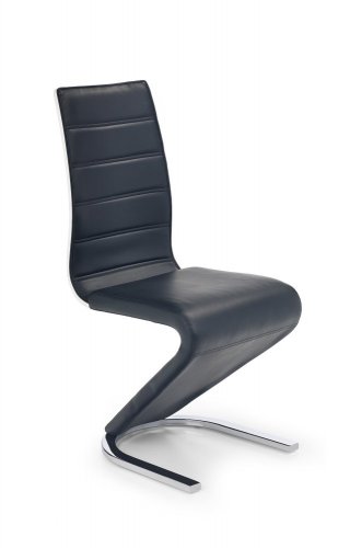 Jedálenská stolička FERNANDO –⁠ PU koža, čierna