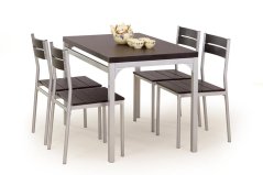 Jídelní set MALCOLM 1 + 4 – kov, wenge Halmar