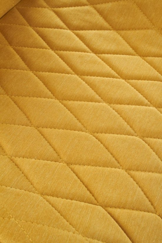 Jedálenská stolička MANGO - kov, látka, žltá