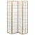 Dřevěný paraván PARVIO 4 dílný – masiv smrk a bílá textilie