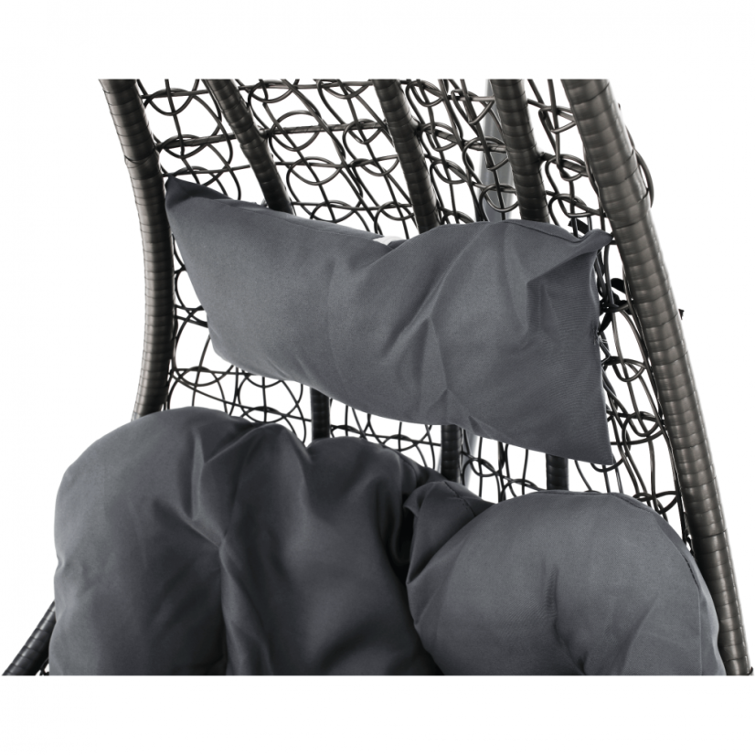 Závěsné křeslo KALEA — šedá, nosnost 130 kg Kondela