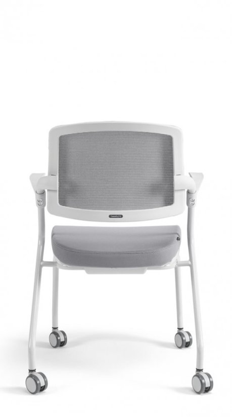 Konferenčná stolička na kolieskach Bestuhl U20 WHITE — viac farieb, stohovateľná - Farebné prevedenie U20 WHITE: Červená