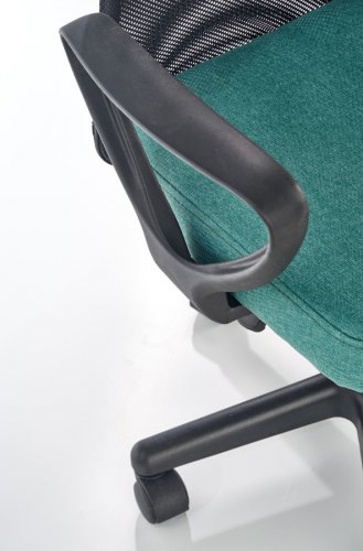 Detská stolička na kolieskach TIMMY — látka, zelená