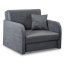 Jednolôžkové rozkladacie kreslo VERO Sivé