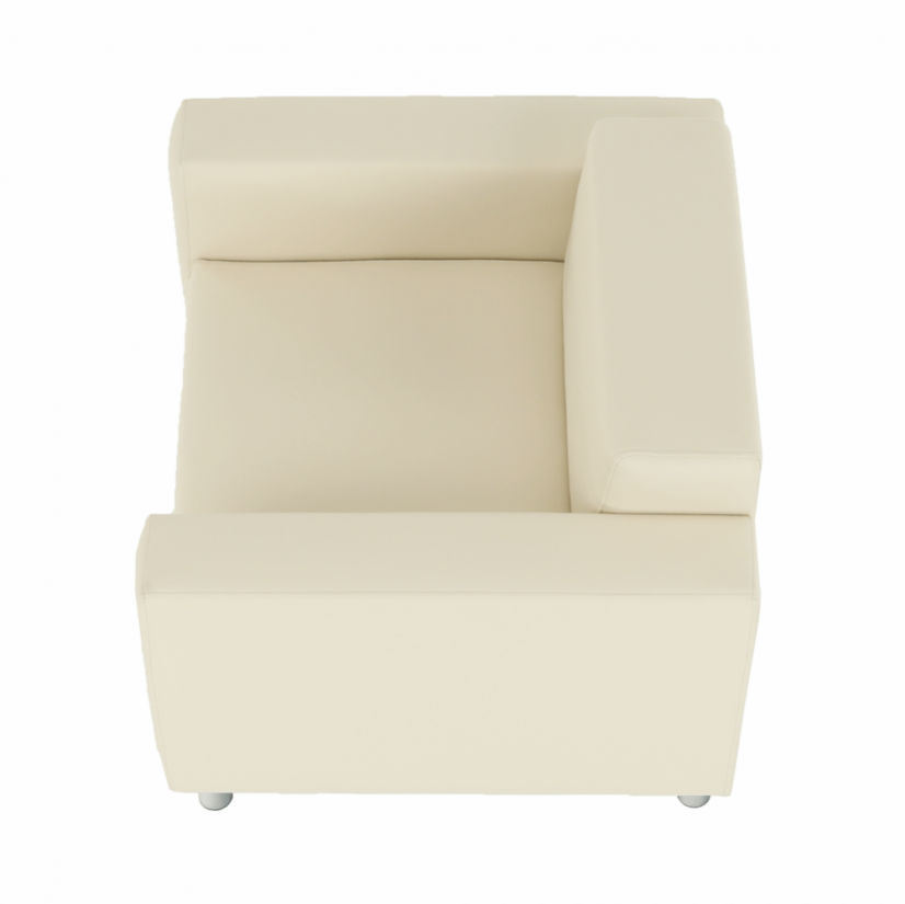 Relaxační křeslo HOMKER— ekokůže/béžová Kondela