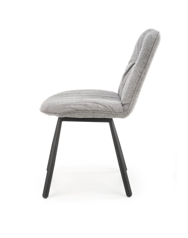 Jedálenská stolička ESBO –⁠ kov/látka, sivá