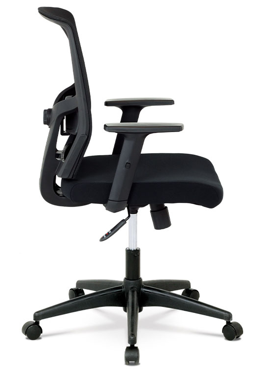 Kancelářská židle na kolečkách KOLTA –  s područkami, černá Autronic