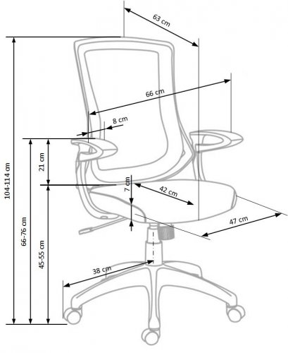 Kancelářská židle IGOR – síťovina, šedá