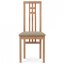 Jedálenská drevená stolička GRIGLIA – masív buk, buk, krémový poťah